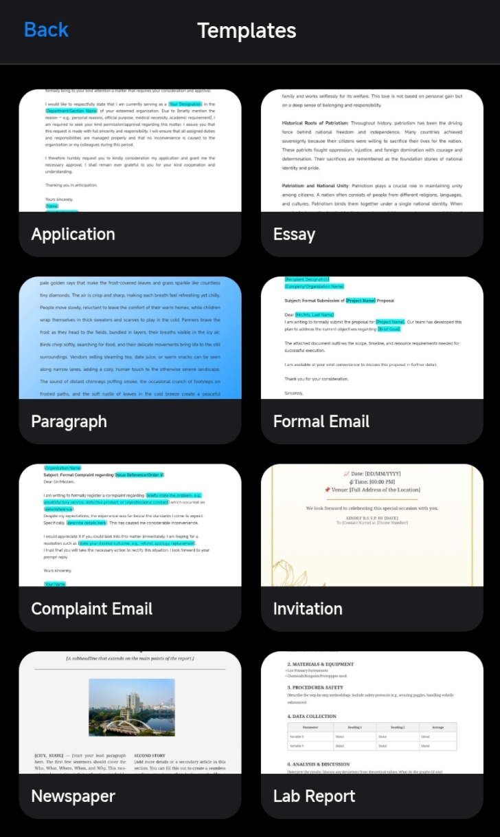 Templates